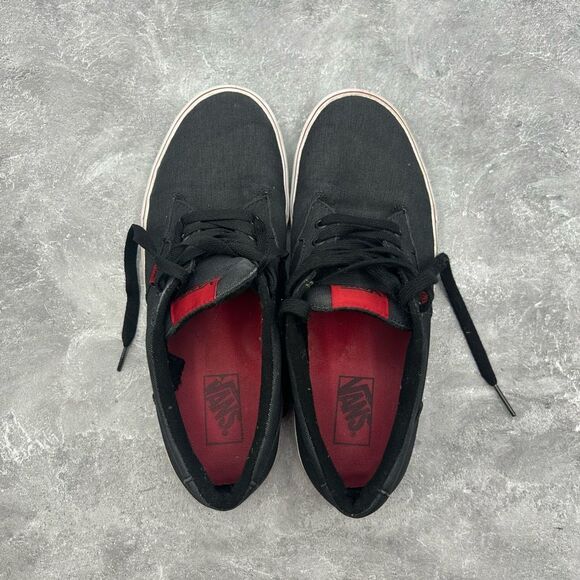 VANS Off The Wall Mens Black Low Top Skateboard Sneaker Size 10 Streetwear - Picture 6 of 15